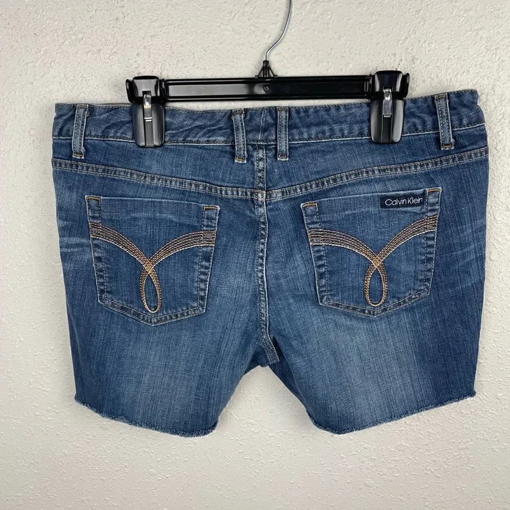 Calvin Klein Cut Off Jean Short Size 32/14 EUC